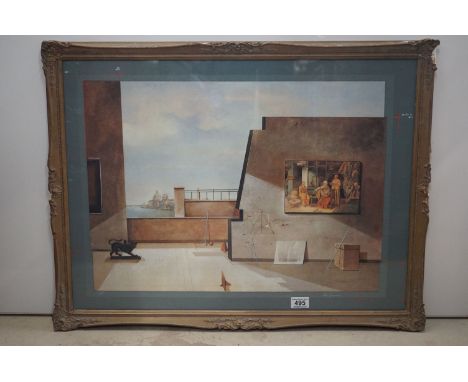 Andrea Vizzini ( Italian born 1949 ) a signed limited edition classical scene mixed method print, numbered 51 of 75 