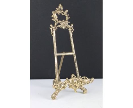 Brass easel picture frame holder 