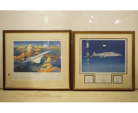 Concorde interest - Antony Hansard Signed Limited Edition Concorde Print titled ' The High Flyer ' no.126/1976, also signed b