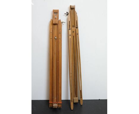 Mabef Beech wood Folding Artist's Easel together with another Folding Artist's Easel 