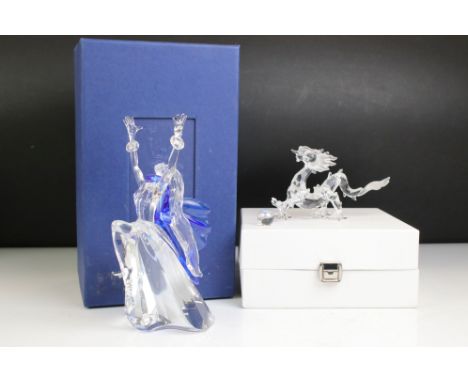 Two Boxed Swarovski Annual Figures including Magic of Dance Figure ' Isadora ' 2002 together with a Swarovski Fabulous Creatu