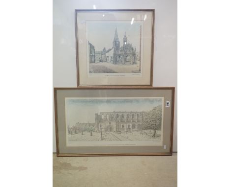 Two John Rees-Jowett Signed Limited Edition Prints of Malmesbury including the Market Cross no.54/850 and the Remaining Norma
