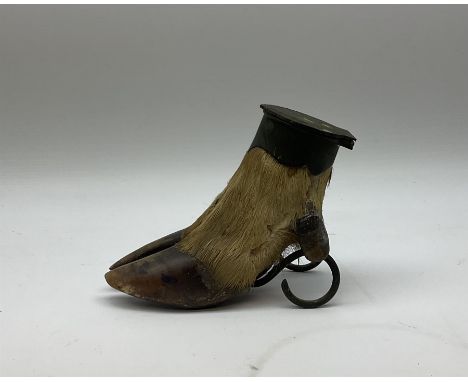 Taxidermy hoof inkwell, H12cm. 