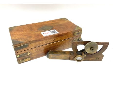 Abney Level clinometer, by 'Stanley London', housed in a wooden box