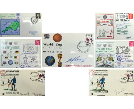 A Fine And Varied Collection of Hand Signed Autographed Football Associated First Day Covers from the 1960 and 1970's. (53) i