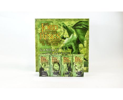 Lord Of The Rings W Britain Hand Painted Collectible Figures Five in total to include large boxed hand painted 'Gandalf And T