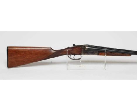 A LAURONA 20 BORE SIDE BY SIDE SHOTGUN, with 27 3/4" barrels and manual safety, 44 3/4" overall (Est. plus 24% premium inc. V
