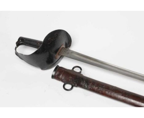 AN 1882 PATTERN CAVALRY TROOPER'S SWORD by Wilkinson, the 33 1/2" fullered blade stamped with maker's mark, metal hilt, two p