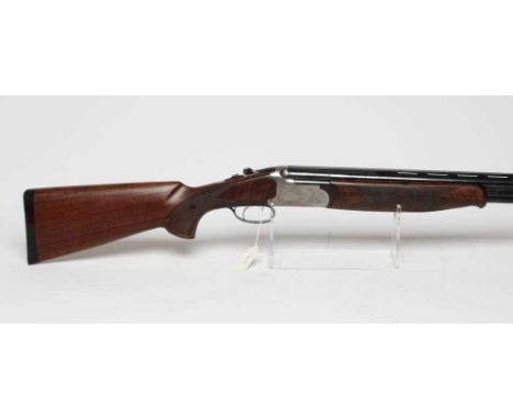 A LANBER 12 BORE OVER &amp; UNDER SHOTGUN, with 29 1/2" barrels, vented top and mid rib, manual barrel selective safety, mult