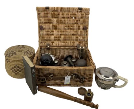 Reproduction 'Smilin Sam From Alabam' money box, inkwells, silver-plated teapot, The Final Whistle, signed by the author Arth