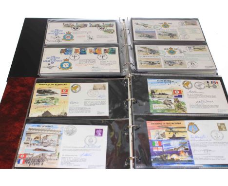 Two albums containing 120 World War II and RAF signed First Day Covers