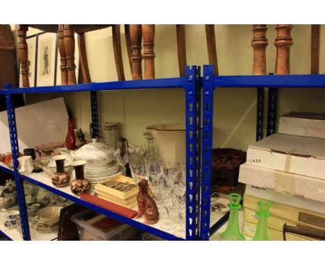 Wedgwood Angela dinnerware, glassware, collectors' plates, cuckoo clock, cribbage board, USSR bird etc.