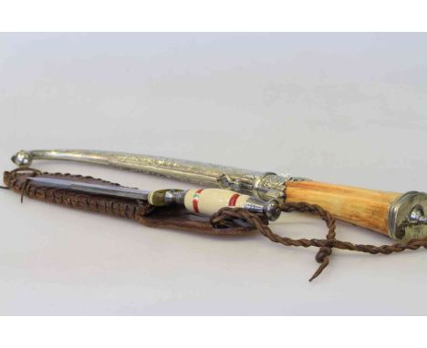 Continental hunting knife and replica horn handled dagger (2)