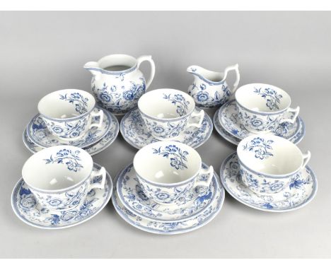 A Spode for Laura Ashley Clifton Tea Set to Comprise Five Cups, Five Saucers, Four Side Plates and Two Jugs 