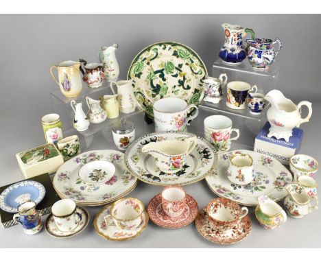 A Collection of Ceramics to Comprise Cabinet Cup and Saucers to Include Copeland and Hammersley Examples, Royal Crown Derby J