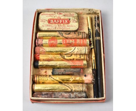 A Collection of Vintage Actors' Make-Up, Greasepaint Etc 