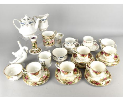 A Collection of Various Ceramics to Comprise Royal Albert Old Country Roses Teawares, Nao, Wedgwood etc (Various Condition) 