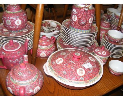 An extensive oriental dinner and tea service 