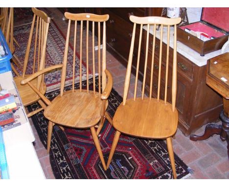 A set of eight (6+2) Ercol chairs - Windsor Goldsmith models 369 and 369a