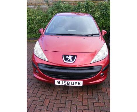 A 2008 Peugeot 207 S petrol car, registration number WJ58 UYE, MOT until 19th January 2024 CONDITION REPORT Approx. 85,000 mi