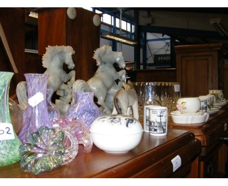 Collectable glassware, including decanter and some Caithness vases, etc. 