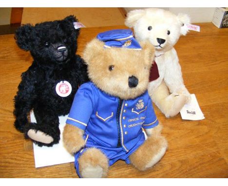 Two Steiff Bears and a plush toy from the Orient Express 