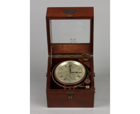 A Marine 2 day chronometer, THOMAS MERCER No 17705. England, mid 20th century.H.: 17 x B.: 18,5 cm.