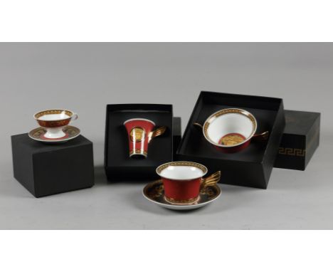 Versace Baroque Espresso Cup & Saucer, Unisex, Print, One Size