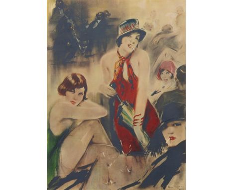 Han van Meegeren (1889-1947)Night Room, 1924; Self-portrait, 1929, both lithographs.resp.: 39 x 28 cm., en 27 x 36,5 cm. 