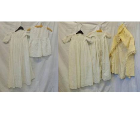 Vintage Christening Gowns, Under Garments & Confirmation? Cape embroidered with trailing flowers & leaves 