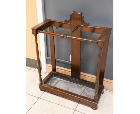 An early-Victorian mahogany umbrella and whip stand, 83 x 74 x 32 cm