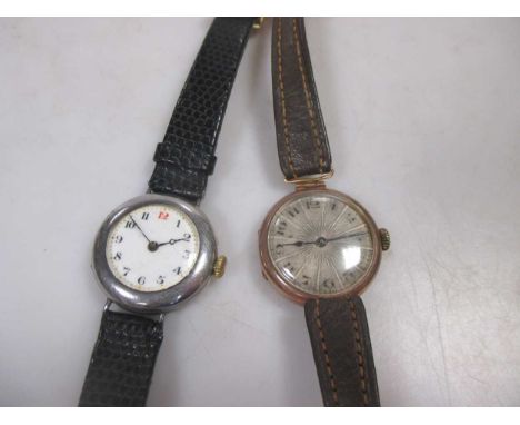 together with a lady's vintage silver wristwatch (2)