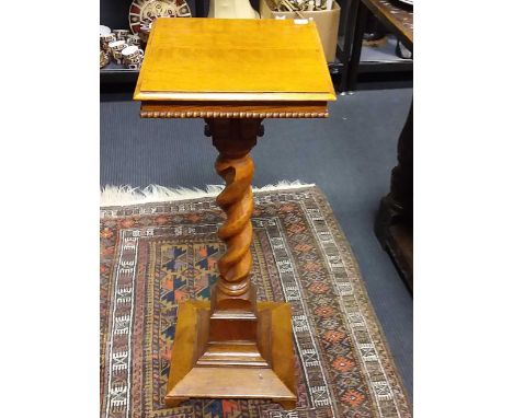 An early 20th century jardinière stand on barley twist support 83cm