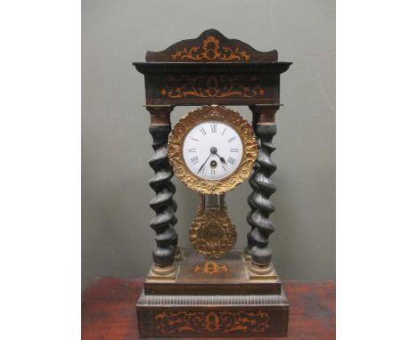 A French Empire walnut mantle clock 48"