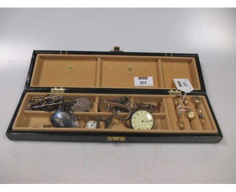 A jewellery box containing a large collection of jewellery including two 9ct signet rings and a 9ct brooch, 11.7g, five 18ct 