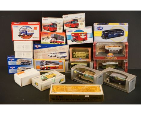 21 Boxed Corgi diecast models to include 3 Her Majesty The Queen's 40th Anniversary (97151, 97153, 97154), 2 Burlingham Seagu