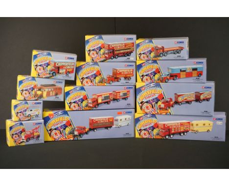 12 Boxed Corgi Classics Chipperfields Circus diecast models with certificates to include 97915, 97022, 96905, 97886, 97303, 9