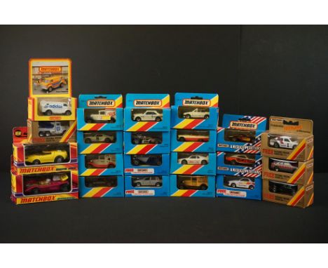 20 Boxed Mathcbox diecast models circa early 1980s featuring yellow/red stripe &amp; gold boxes, mainly unopened plus 2 x box