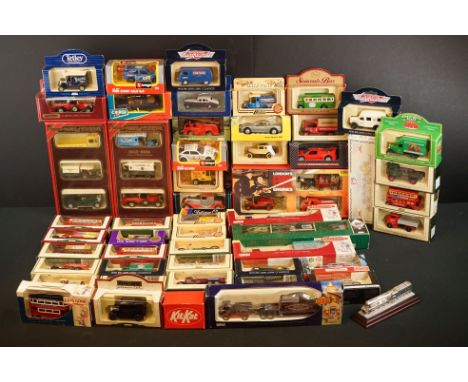 Over 50 boxed diecast models to include Matchbox, Lledo, Corgi etc 