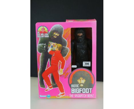 Original Six Million Dollar Man Bionic Bigfoot The Sasquatch Beast figure, complete with exploding panel, within a reproducti