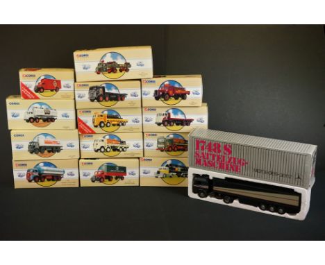 13 Boxed Corgi diecast models, mostly with certificates, including 11 Classic Road Transport from Corgi (97956, 97942, 97917,