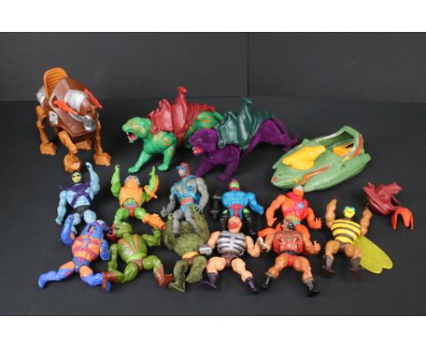 Masters Of The Universe - 11 original Mattel figures to include Stratos, Beast Man, Moss Man, Skeletor, Trap Jaw, Man-At-Arms
