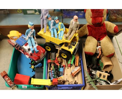 Large Collection of Thomas The Tank Engine related Brio (track, trains, buildings, etc) &amp; ERTL (trains &amp; carriages) a