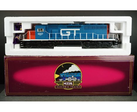 Boxed MTH Electric Trains O gauge 20-20024-3 SD40-2 Diesel Engine Grand Trunk Western (#5937) locomotive 