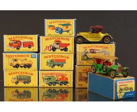 10 Matchbox diecast models to include 7 x Series (39 8 Wheel Crane, 16 Scammell Mountaineer Snowplough, 4 Stake Truck, 29 Fir