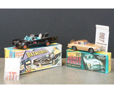 CORGI TOYS Batman Classic TV BATMOBILE Diecast Car & Repro CORGI 267 Box &  Stand