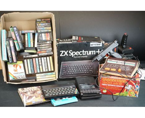 Retro Gaming - Boxed ZX Spectrum+ PC with user guide, another unboxed Sinclair ZX Spectrum, boxed Grandstand 3600 mk III Vide