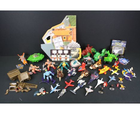 Collection of 80s toys to include Palitoy Action Man Action Force Headquarters (appearing complete with play wear), Mattel He