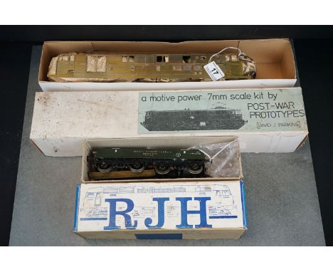 Boxed O gauge RJH BR Coach Kit P-BRL-001 Diesel Brake Tender locomotive metal model kit (built) plus a boxed &amp; unbuilt Da