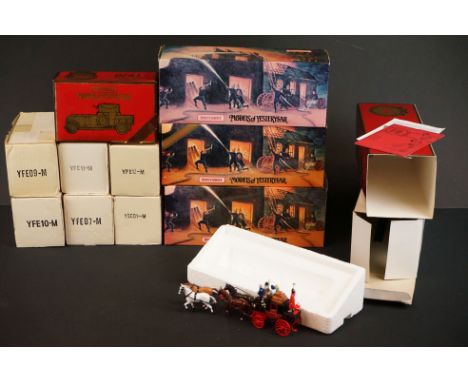 11 Boxed Matchbox diecast models to include 8 x Models of Yesteryear Fire Engine Series, together with 1820 Passenger Coach &